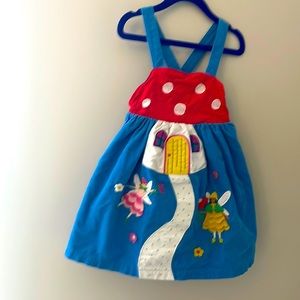 Miniboden pinafore Super soft find Cordaroy I mushroom top fairy house